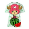 2023 Summer Hot Sale One Piece 3D Print T Shirt Japanese Anime Cute Cartoon Character Chopper 3 - One Piece DE Store