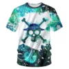 2023 Summer Top T shirt Unisex CJLM Cool Print 3D Skeleton T shirt Men s Fun - One Piece DE Store