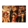 Anime One Piece Three Brothers White Beard Red Hair Dragon Kraft paper vintage poster bar cafe 2 - One Piece DE Store
