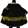 Black Trafalgar Law One Piece AOP Hooded Cloak Coat NO HOOD Mockup - One Piece DE Store