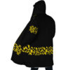 Black Trafalgar Law One Piece AOP Hooded Cloak Coat SIDE Mockup - One Piece DE Store