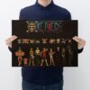 Classic anime One Piece Vintage Kraft paper series bar cafe decorative painting - One Piece DE Store