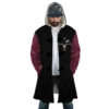 Dracule Mihawk One Piece AOP Hooded Cloak Coat FRONT Mockup - One Piece DE Store