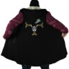 Dracule Mihawk One Piece AOP Hooded Cloak Coat NO HOOD Mockup - One Piece DE Store