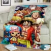 Fashionable Anime One P Piece flannel plush blanket living room bedroom sofa bed portable blanket picnic 13 - One Piece DE Store