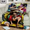 Fashionable Anime One P Piece flannel plush blanket living room bedroom sofa bed portable blanket picnic 19 - One Piece DE Store