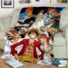 Fashionable Anime One P Piece flannel plush blanket living room bedroom sofa bed portable blanket picnic 21 - One Piece DE Store