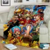 Fashionable Anime One P Piece flannel plush blanket living room bedroom sofa bed portable blanket picnic 23 - One Piece DE Store