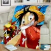 Fashionable Anime One P Piece flannel plush blanket living room bedroom sofa bed portable blanket picnic 27 - One Piece DE Store