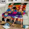 Fashionable Anime One P Piece flannel plush blanket living room bedroom sofa bed portable blanket picnic 6 - One Piece DE Store