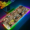 LED Light Mause Pad for Computer Mouse Pad Anime Desk Mat PC Gamer Cabinet For Office 16 - One Piece DE Store