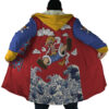 Luffy Gear 5 Sea Wave OP AOP Hooded Cloak Coat NO HOOD Mockup - One Piece DE Store