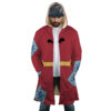 Monkey Luffy Wano Country Arc Demon Slayer Hooded Cloak Coat FRONT Mockup - One Piece DE Store