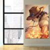 One Piece Ace Burning Flame Orange Portrait 1pc Canvas Print 2 - One Piece DE Store