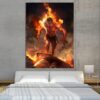 One Piece Angry Realistic Ace Fire Fist Revenge 1pc Wall Art 1 - One Piece DE Store