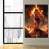 One Piece Angry Realistic Ace Fire Fist Revenge 1pc Wall Art 2 - One Piece DE Store