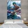 One Piece Charming Roronoa Zoro Santoryu Blue 1pc Wall Art 1 - One Piece DE Store