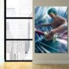 One Piece Charming Roronoa Zoro Santoryu Blue 1pc Wall Art 3 - One Piece DE Store