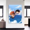 One Piece Chibi Luffy And Ace Jumps In The Ocean 1pc Canvas 2 - One Piece DE Store