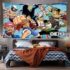 One Piece Edward Newgate Sanji Decorative Hanging Cloth Oversized Decorative Tapestry Bedside Background Wall Bedroom Decoration 2 - One Piece DE Store