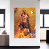 One Piece Fire Fist Ace Fiery Blazing Hot Orange 1pc Canvas 2 - One Piece DE Store