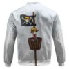 One Piece Luffy Cartoon Art Straw Hat Logo Bomber Jacket Back - One Piece DE Store