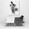 One Piece Pirate Roronoa Zoro Black And White 1pc Wall Art 2 - One Piece DE Store