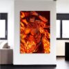 One Piece Portgas D Ace Fire Fist Power Orange 1pc Wall Art 2 - One Piece DE Store