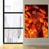 One Piece Portgas D Ace Fire Fist Power Orange 1pc Wall Art 3 - One Piece DE Store