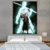 One Piece Roronoa Zoro Swordsman Silhouette 1pc Canvas Print 1 - One Piece DE Store