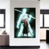 One Piece Roronoa Zoro Swordsman Silhouette 1pc Canvas Print 2 - One Piece DE Store