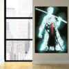 One Piece Roronoa Zoro Swordsman Silhouette 1pc Canvas Print 3 - One Piece DE Store