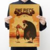 Room Decor Anime One Piece Sea revenge ancient kraft paper printed poster family room decorative aesthetics - One Piece DE Store
