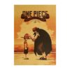 Room Decor Anime One Piece Sea revenge ancient kraft paper printed poster family room decorative aesthetics 2 - One Piece DE Store