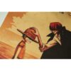 Room Decor Anime One Piece Sea revenge ancient kraft paper printed poster family room decorative aesthetics 4 - One Piece DE Store