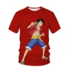 Summer New Animation One Piece Series Printed Boys and Girls Luffy 3D Fashion Fashion Style Casual 1 1 - One Piece DE Store
