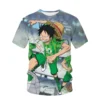 Summer New Animation One Piece Series Printed Boys and Girls Luffy 3D Fashion Fashion Style Casual 10 - One Piece DE Store