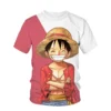Summer New Animation One Piece Series Printed Boys and Girls Luffy 3D Fashion Fashion Style Casual 3 1 - One Piece DE Store