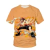 Summer New Animation One Piece Series Printed Boys and Girls Luffy 3D Fashion Fashion Style Casual 4 1 - One Piece DE Store