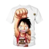 Summer New Animation One Piece Series Printed Boys and Girls Luffy 3D Fashion Fashion Style Casual 5 1 - One Piece DE Store