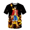 Summer New Animation One Piece Series Printed Boys and Girls Luffy 3D Fashion Fashion Style Casual 6 1 - One Piece DE Store