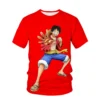 Summer New Animation One Piece Series Printed Boys and Girls Luffy 3D Fashion Fashion Style Casual 9 - One Piece DE Store