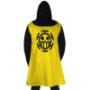 Trafalgar Law One Piece Hooded Cloak Coat BACK Mockup - One Piece DE Store