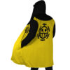 Trafalgar Law One Piece Hooded Cloak Coat SIDE Mockup - One Piece DE Store
