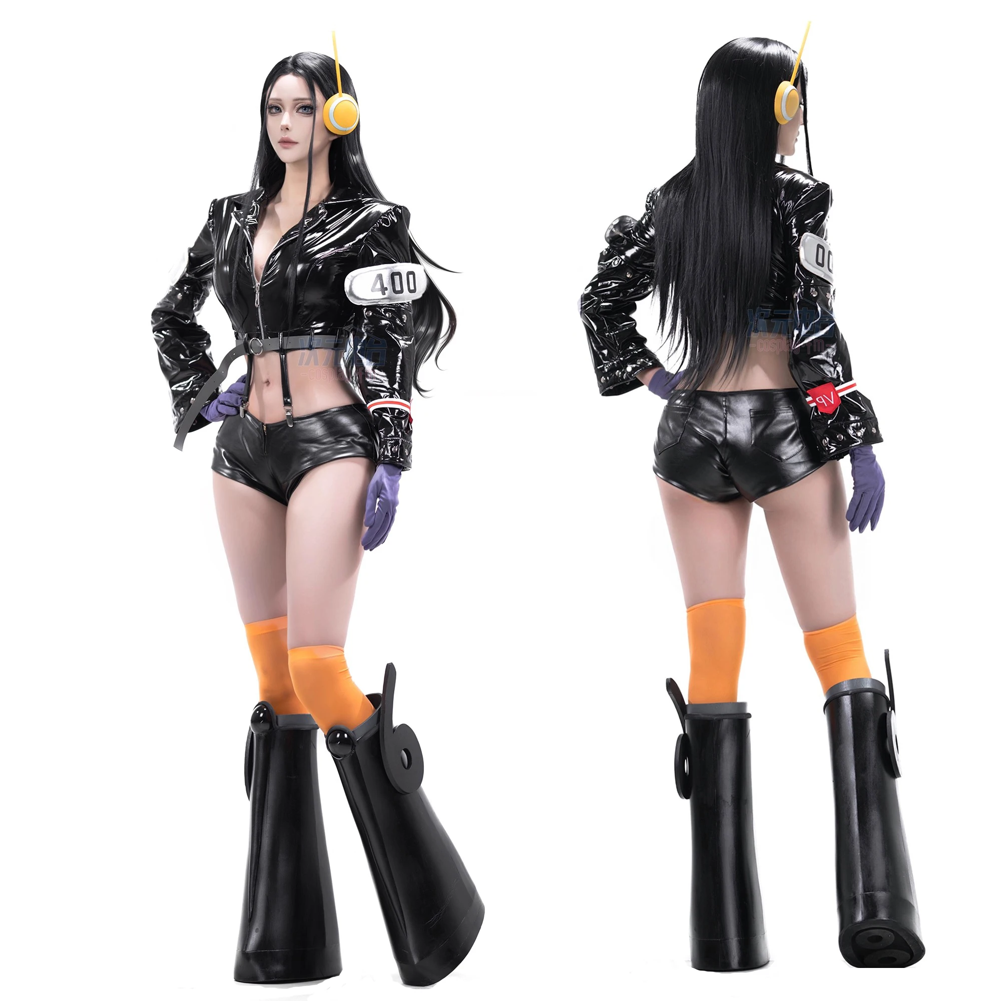 Robin Cosplay Costume Women Sexy Leather Long Sleeve Bodysuit