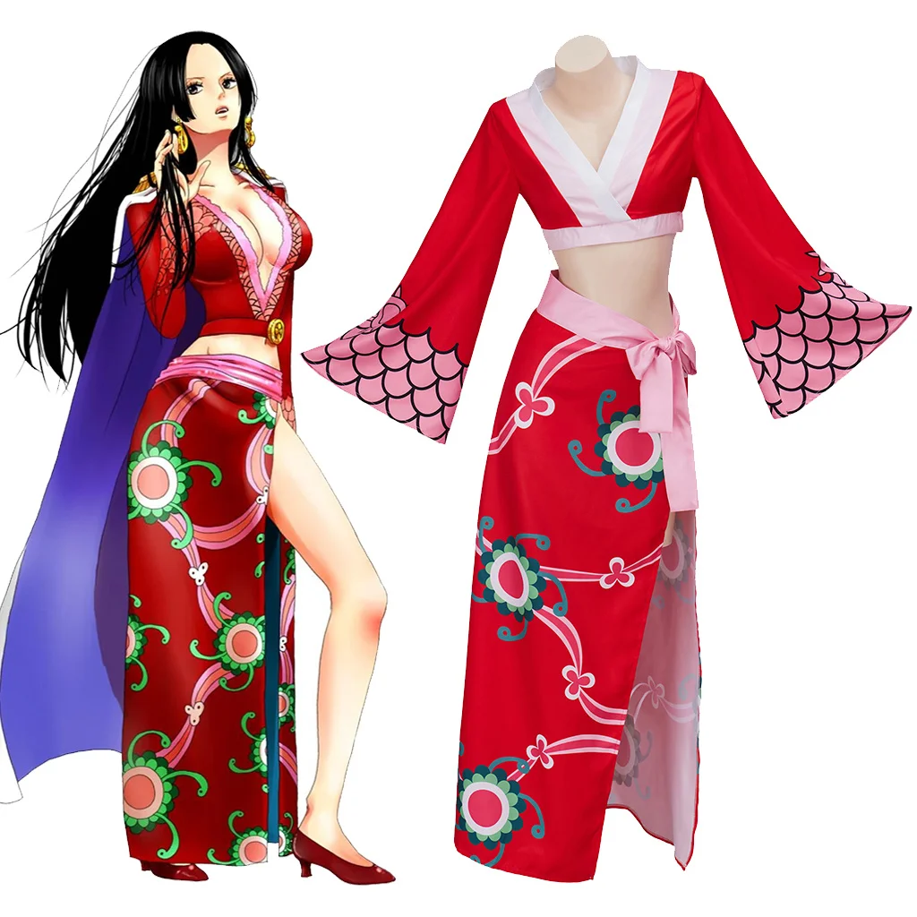 Boa Hancock Cosplay Costume Kimono Dress
