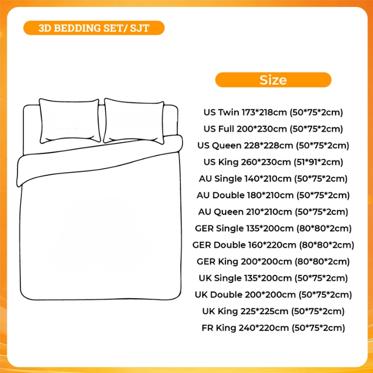 3D BEDDING SET - One Piece DE Store