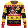 I Want To Eat Meat OP Ugly Christmas Sweater FRONT mockup - One Piece DE Store