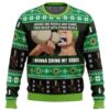 I wanna drink my booze Zoro OP Ugly Christmas Sweater FRONT mockup - One Piece DE Store