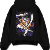 KOZUKI A.black hoodie flat back design - One Piece DE Store